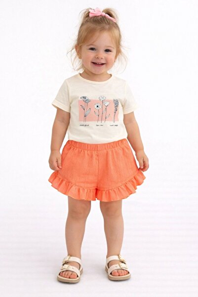 Sincap Baby Girl's Double Shorts Suit