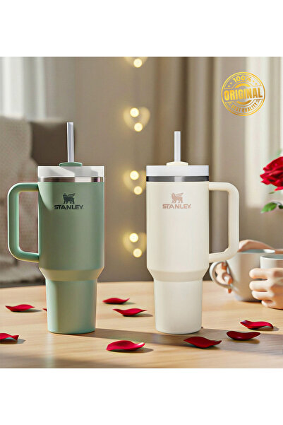 Trendmiya 2-Piece Green & Cream 1.18L Gift Set Special for Couples