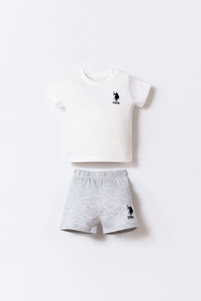 U.S. Polo Assn. Erkek Bebek Beyaz Şort Takım