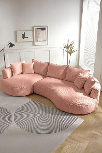 Eymense Venedik Plus Köşe Koltuk Sol Köşe Pudra