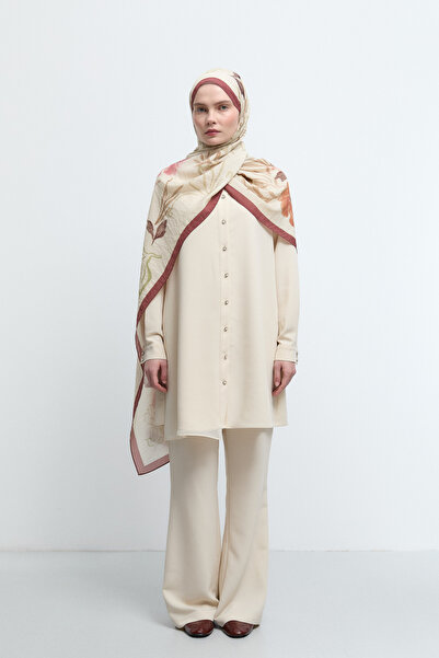 Tuğba Lalin Natural Şal - Krem