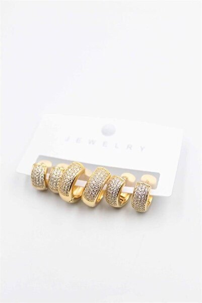 MENESSA 6-Piece Hoop Earring Set - Gold