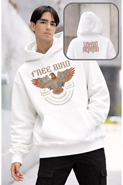 Fuddy Moda Ουνισέξ Φούτερ Lynyrd Skynyrd Free Bird Ense με τύπωμα με κουκούλα...