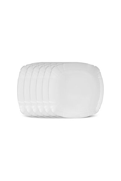 Karaca Tonny 6 Parça Opal Pasta Takımı Beyaz 19 cm