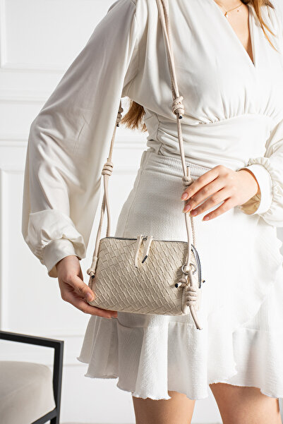 DMG Collection Örgü Desenli Ayarlanabilir Askılı Charm Detaylı Vintage Kadın ...