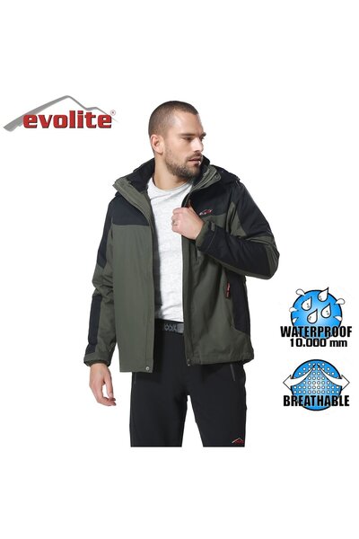 Evolite Diva Erkek 3in1 Haki/Siyah Mont