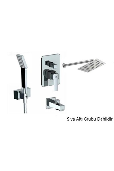 GPD Ankastre Duş Seti (Krom) Pedra Basmalı BNS06
