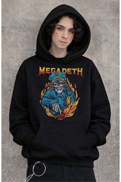 Fuddy Moda Ουνισέξ oversized Μέγκαντεθ Φλέιμινγκ Σκαλ με τύπωμα με κουκούλα Φ...