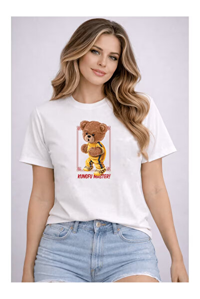 ZEMLİYA Ουνισέξ Μπλουζάκι  "Δάσκαλος Κουνγκ Φου " με τύπωμα - Μοντέρνο Στυλ