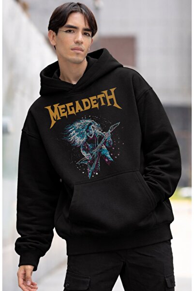 Fuddy Moda Ουνισέξ Φούτερ Megadeth με τύπωμα με κουκούλα με θέμα τη ροκ μπάντ...