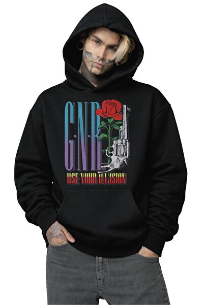 Fuddy Moda Ουνισέξ oversized Guns N Roses Use Your Illusion με τύπωμα με κουκ...