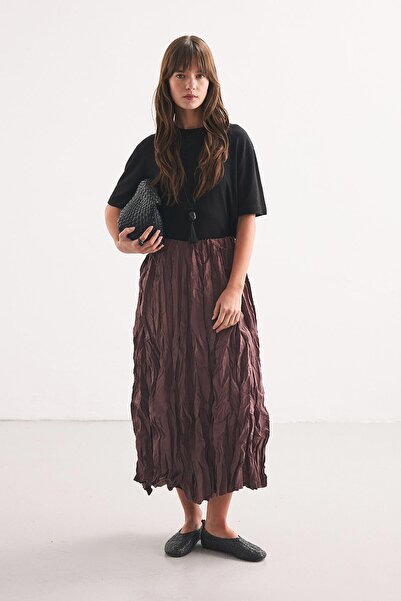 Hooopstore Crush Textured Burganya Skirt