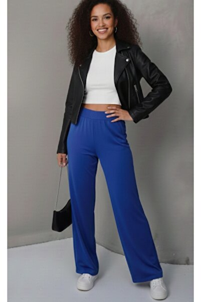 MODELİST Knitted Satin Shiny Palazzo Pants