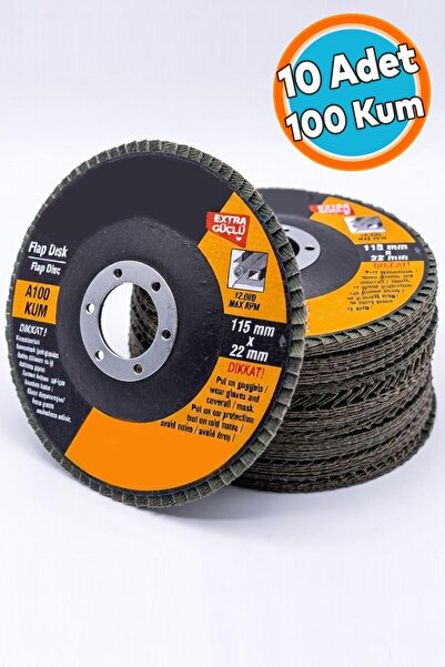 NZB 10 Adet Alüminyum Gövdeli Dayanıklı Flap Disk 100 Kum Metal Zımpara Taşı ...