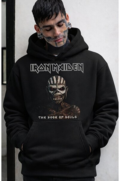 Fuddy Moda Ουνισέξ oversized Iron Maiden The Book Of Souls με τύπωμα με κουκο...