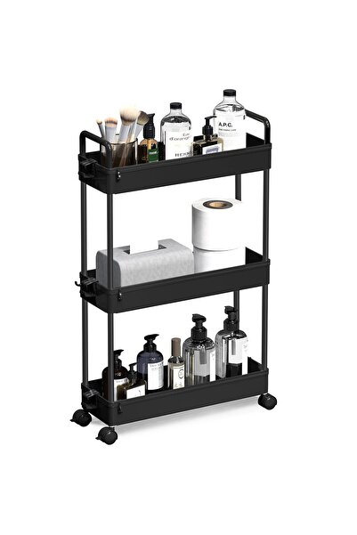 SOLEJAZZ Cărucior SOLEJAZZ, cărucior de bucătărie cu 3 nivele, cărucior îngus...