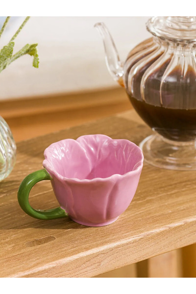 LC Waikiki Lcw Home Mixed Flower Figured Porcelain Mug 175 ml