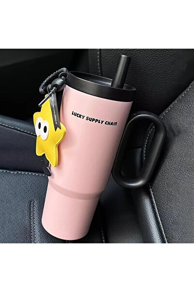 Generic 720ML Large Capacity Straw Insulated Cup Cute Letter Can Portable Han...