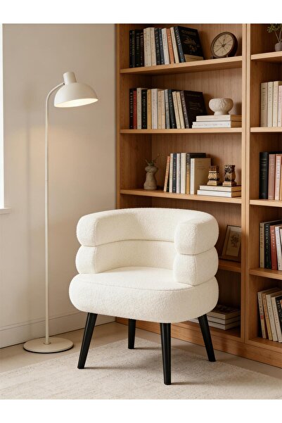 Pomefar 220 lbs Capacity Chair, Soft Upholstered Armchair with Carbon Steel L...
