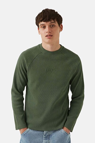 Reflect Studio Bozayı Corded Fabric Sweatshirt - Dark Green