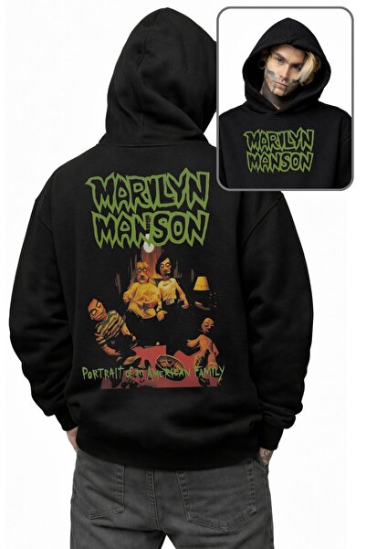 Fuddy Moda سويت شيرت مارلين مانسون بورتريت أوف أ أميريكان فاميلي مقاس كبير لل...