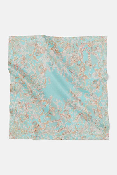 Buttonscarves وشاح رويال جراندور فوال - لون زجاج البحر