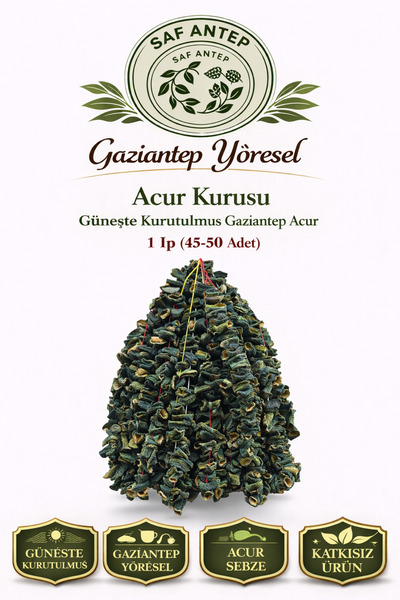 safantep Saf Antep Dogal Kurutulmus Acur 1 Ip 45 -50 Adet