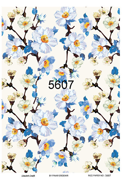 LİNEART DEKOPAJ KAĞIDI BLUE5607