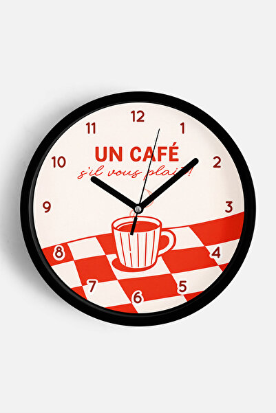 JHAAR Design modern cu litere - Ceas de perete pentru bucătărie „UN CAFÊ” - 3...