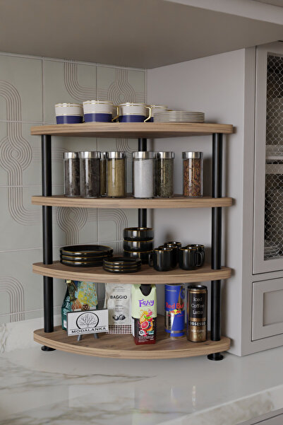 Modalanka 4-Tier Spice Rack Countertop Spice Shelf Kitchen Shelf Organizer Mu...