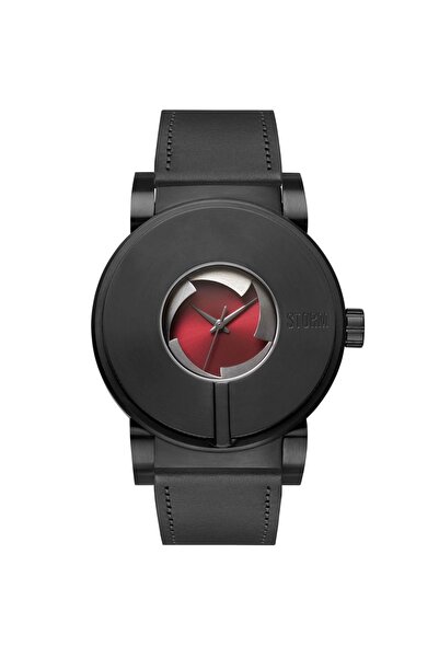 Storm Camera V7 Erkek Kol Saati Slate Red Deri Kordon Quartz Camera Tasarım Saat