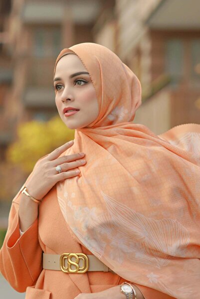 Buttonscarves Iseltwald Saten Şal - Sunkist