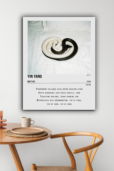 postercraft Motive Yin Yang Tasarım Modern Panel Tablo Poster