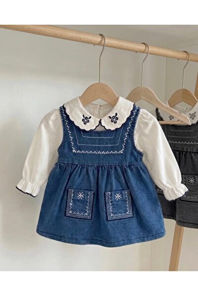 NUNU BABY Sally 2 Parça Kot Elbise