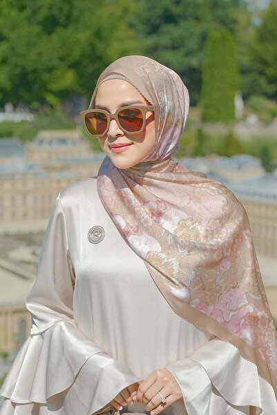 Buttonscarves Wonderland Saten Şal - Golden Brown