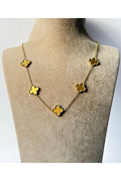 GUNESTAKI Gold Clover Model Steel Necklace