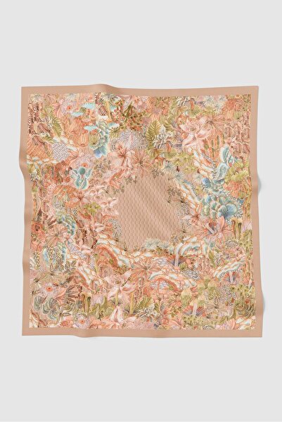 Buttonscarves وشاح فورستيس فوال مربع الشكل - لون موكا