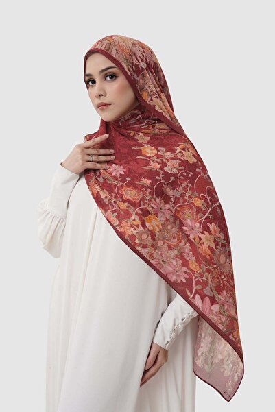 Buttonscarves Dubai Piliseli Şal - Ruby Kırmızı