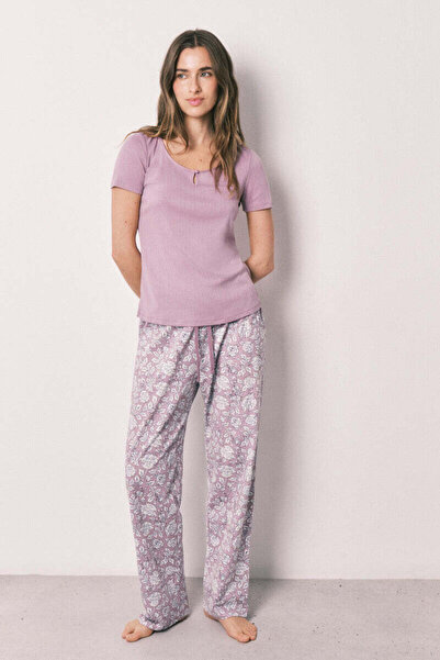 Women'secret Pink floral print pyjamas