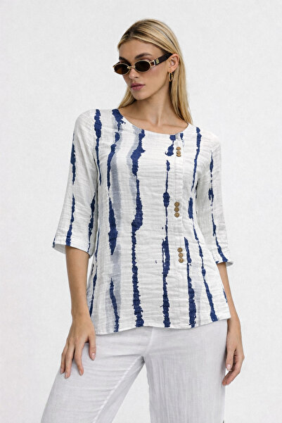 Heaven Ephesus Muslin Blouse - Muslin Mother Blouse - Lale Blouse - 1215