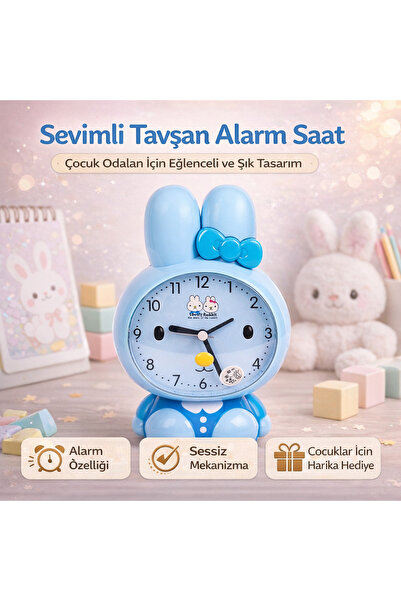 Tavşan Figürlü Masa Saati