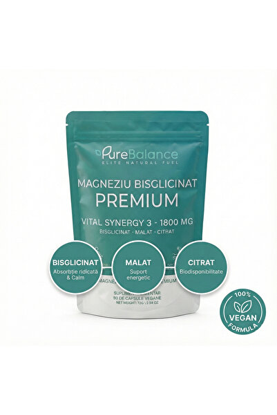 PURE BALANCE Bisglicinat de magneziu Premium VITAL Synergy 3