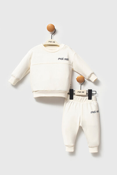 Moi Noi Premium Cotton Baby Double Set - White