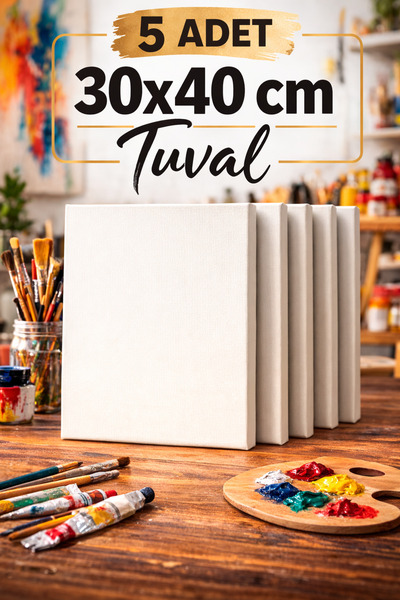 NUVVA Canvas Tuval, 5 adet 40x30 cm Resim Ressam tüvali tüval tuval