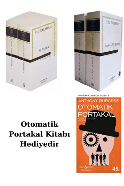 TÜRKİYE İŞ BANKASI KÜLTÜR YAYINLARI Sefiller–2 Cilt-Savaş ve Barış-2-Cilt (2 ...