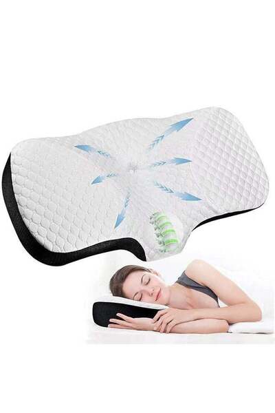 Arabest Removable Washable Memory Foam Orthopedic Pillow, Cervical Spine Support