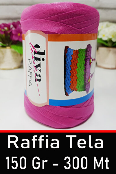 Diva İplik Tela Rafya İp - 150 Gram - 300 Metre - Çanta & Aksesuar İpliği - 2...