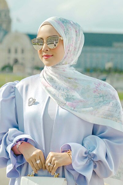 Buttonscarves Parisian Satin Shawl - Perle