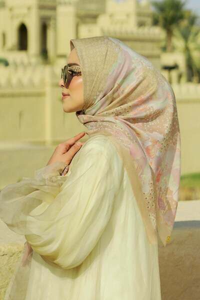 Buttonscarves Arabian Night Square Scarf - Golden Lamp