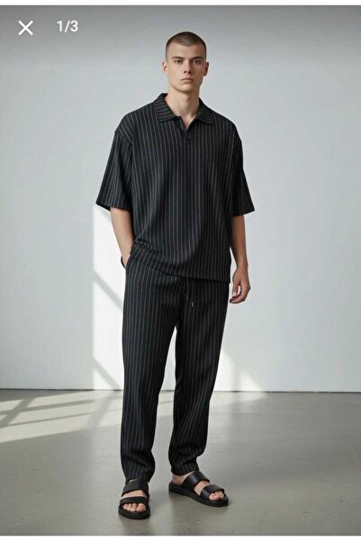 BRLKN Men's Kisakol Patli Striped Kre Crepe Ofman Suit